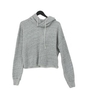 Abercrombie & Fitch Heather Gray Hoodie Raw Hem Edge
